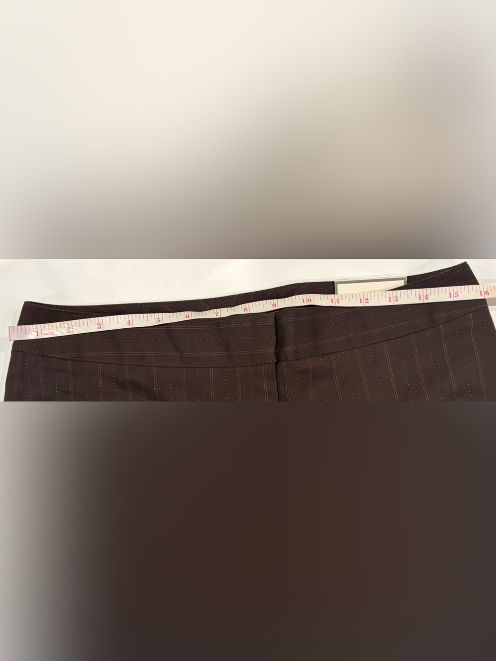 NWT Ann Taylor "Margo" Brown Pinstripe 2-Piece Pant Suit Set - Size 8 - Picture 11 of 14